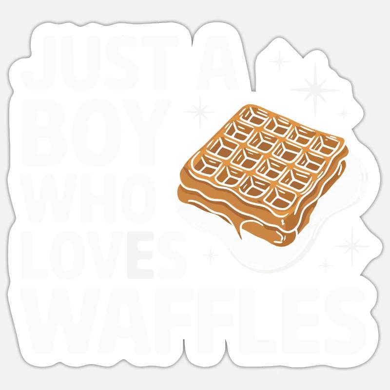 Waffles Breakfast Sweets Sticker size S (10 x 10 cm)