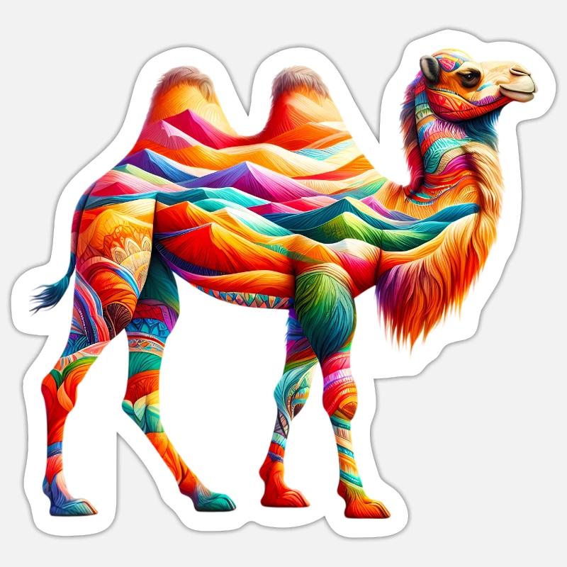 Camel - Sticker size S (10 x 10 cm) - white matte