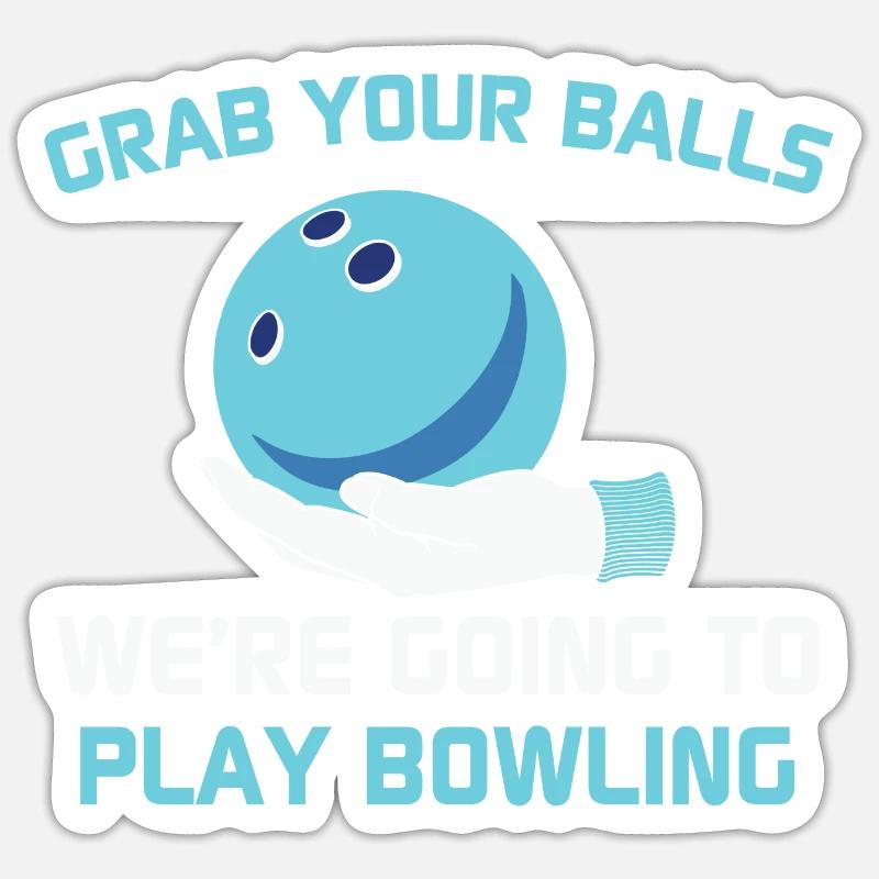 Bowling - Sticker size S (10 x 10 cm) - white matte