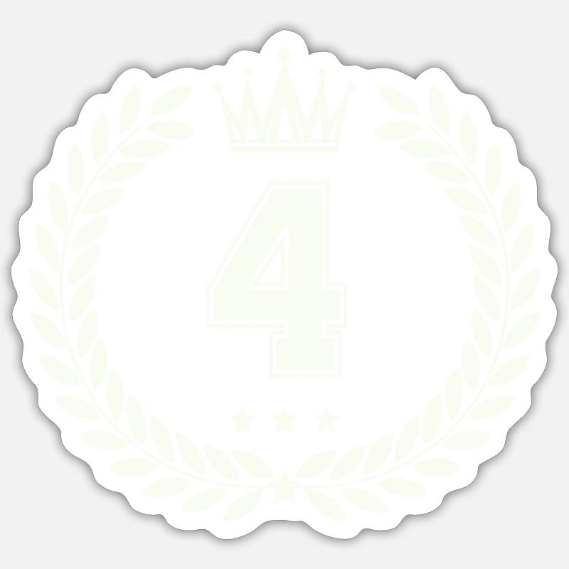Armoiries 4 - Sticker taille S (10 x 10 cm) - blanc mat