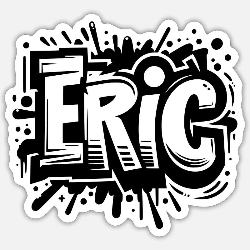 Eric Surname First Name Graffiti Sticker size S (10 x 10 cm)