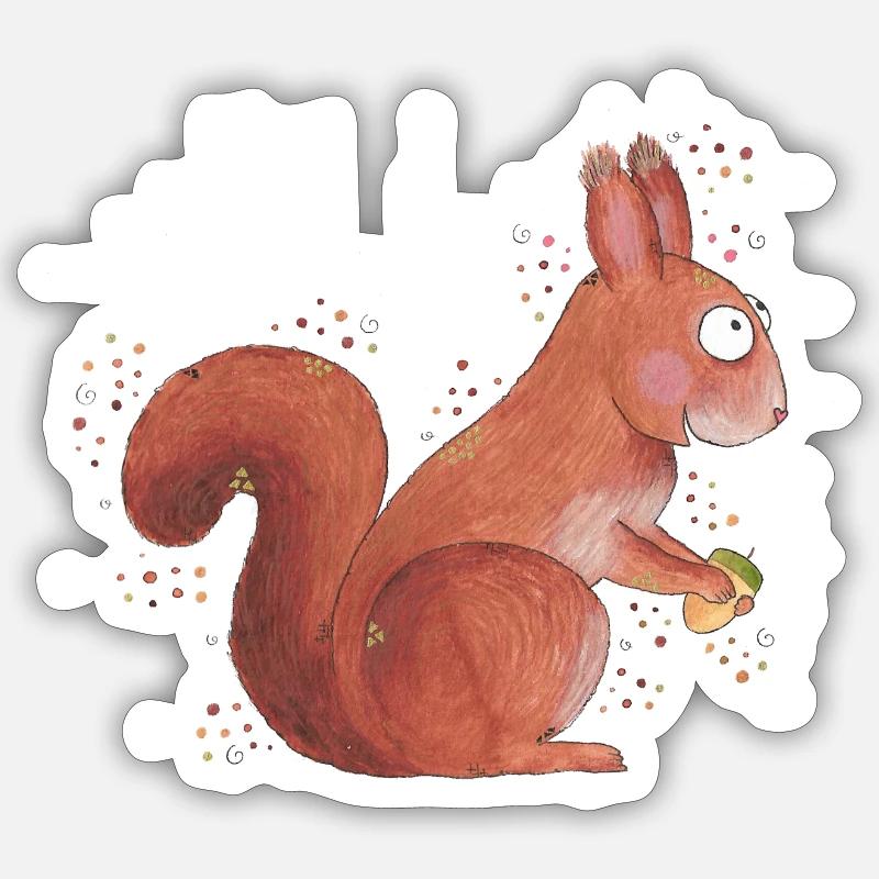 Eichhörnchen Sticker Größe S (10 x 10 cm)