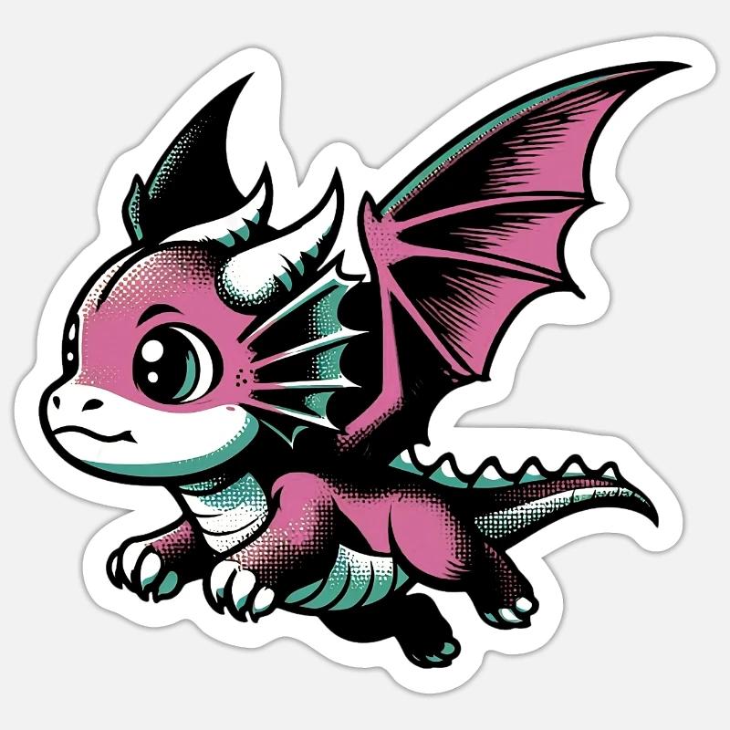 Dragon - Sticker size S (10 x 10 cm) - white matte