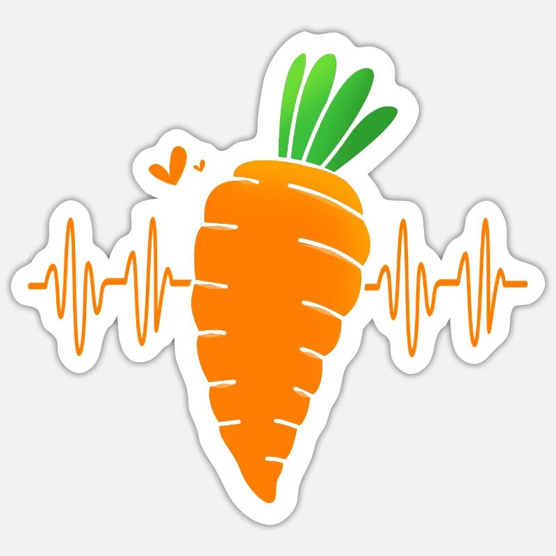 Karotte Gemüse Sticker Größe S (10 x 10 cm)