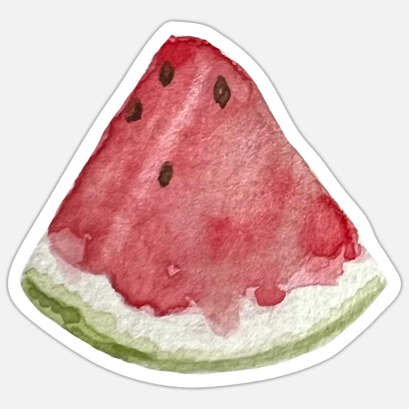 Tranche de pastèque - Sticker taille S (10 x 10 cm) - blanc mat