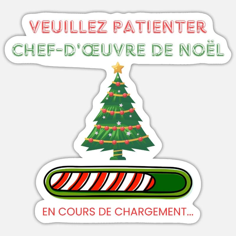 Christmas masterpiece loading Sticker size S (10 x 10 cm)