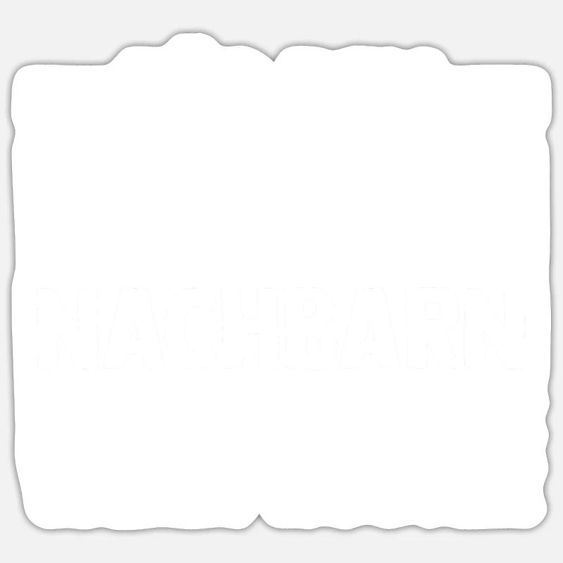 Quartier Meilleur voisin - Sticker taille S (10 x 10 cm) - blanc mat