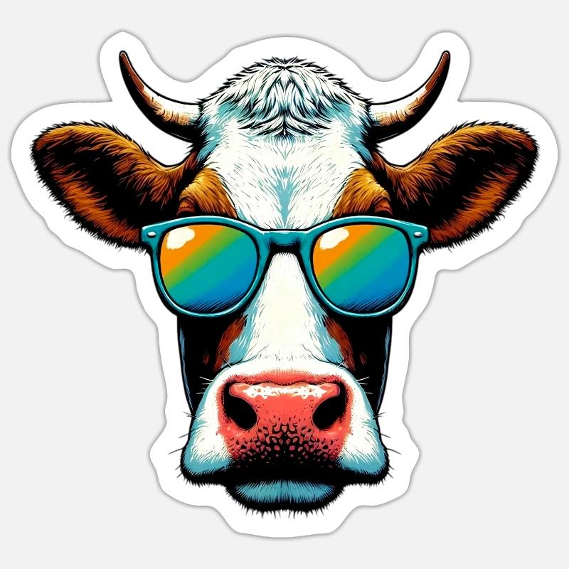 Vache Sticker taille S (10 x 10 cm)