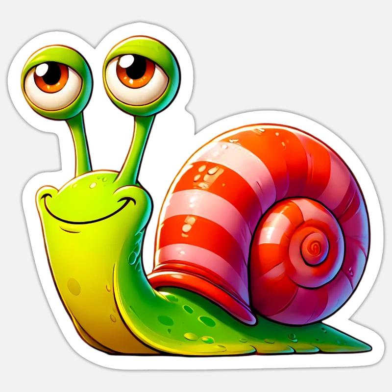 Snail - Sticker size S (10 x 10 cm) - white matte