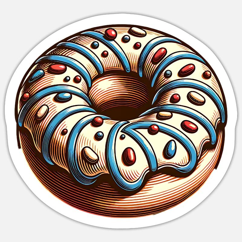Beignet Sticker taille S (10 x 10 cm)