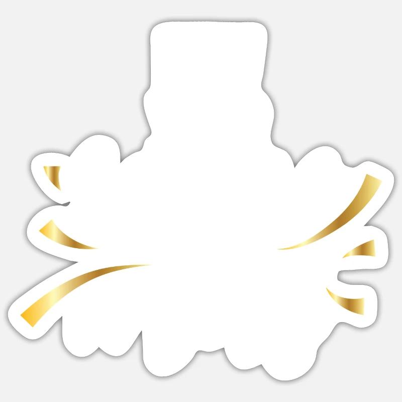 New Year Same Hot Mess – Lustiges Silvester Design - Sticker Größe S (10 x 10 cm) - Mattweiß