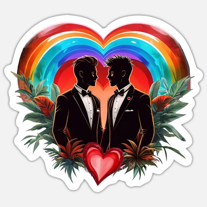 La magie de l’instant : des silhouettes élégantes et joyeuses Sticker taille S (10 x 10 cm)