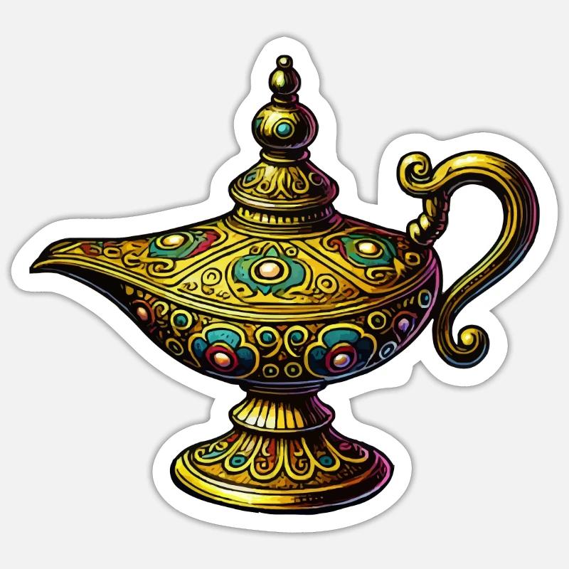 Lamp - Sticker size S (10 x 10 cm) - white matte