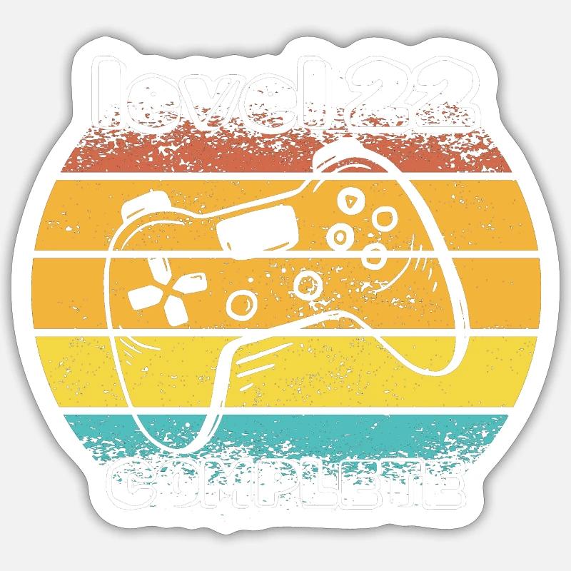 level 22 complete - Sticker size S (10 x 10 cm) - white matte