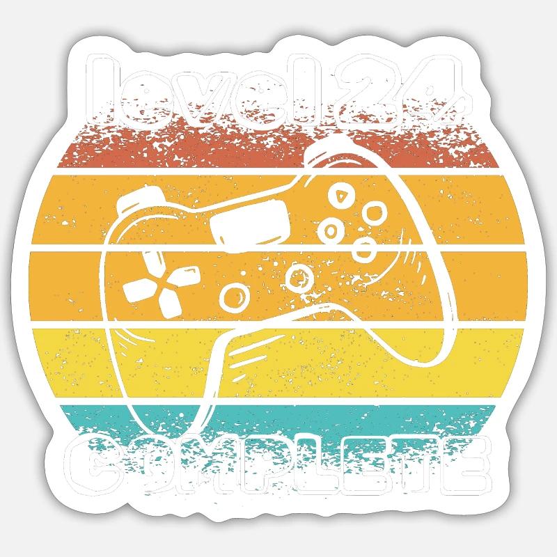 level 24 complete - Sticker taille S (10 x 10 cm) - blanc mat