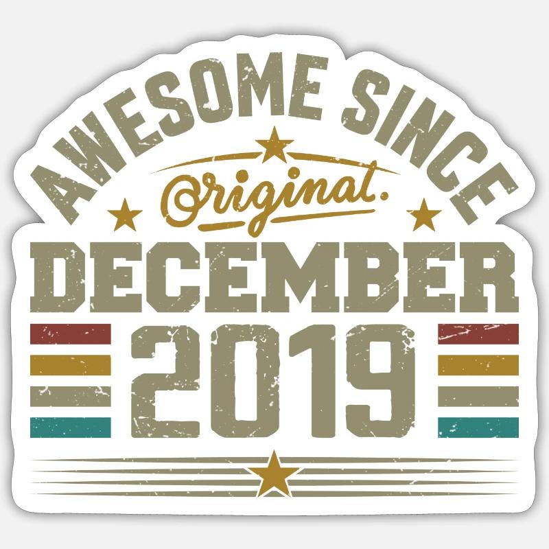 Anniversaire Janvier 2019 Sticker taille S (10 x 10 cm)