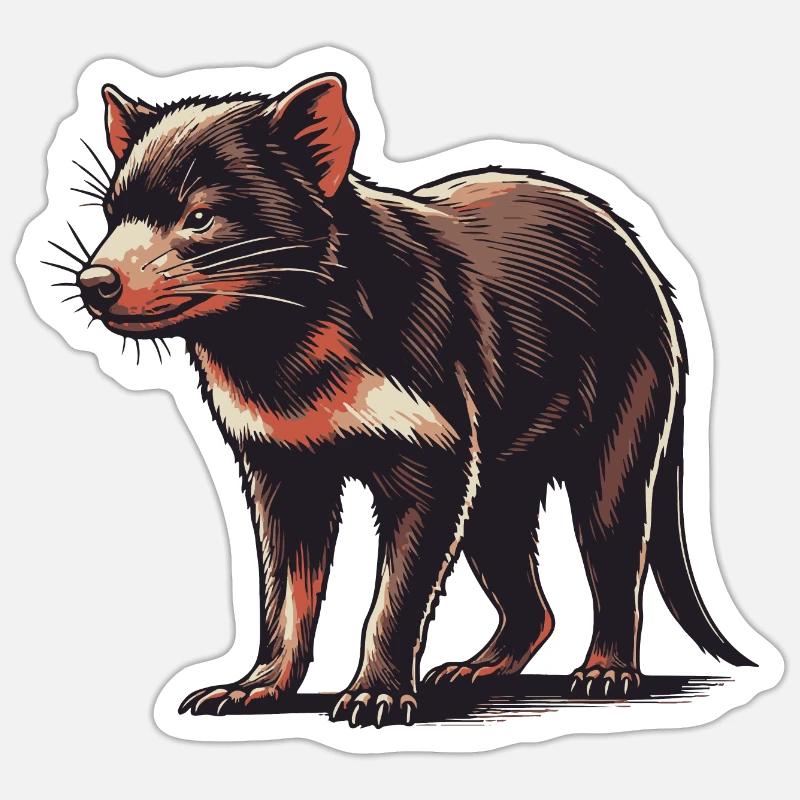 Tasmanian devil Sticker size S (10 x 10 cm)