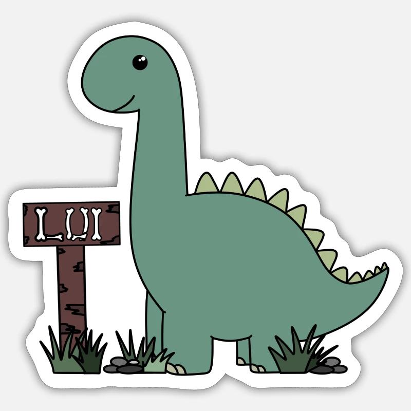 Dino Lui - Sticker size S (10 x 10 cm) - white matte