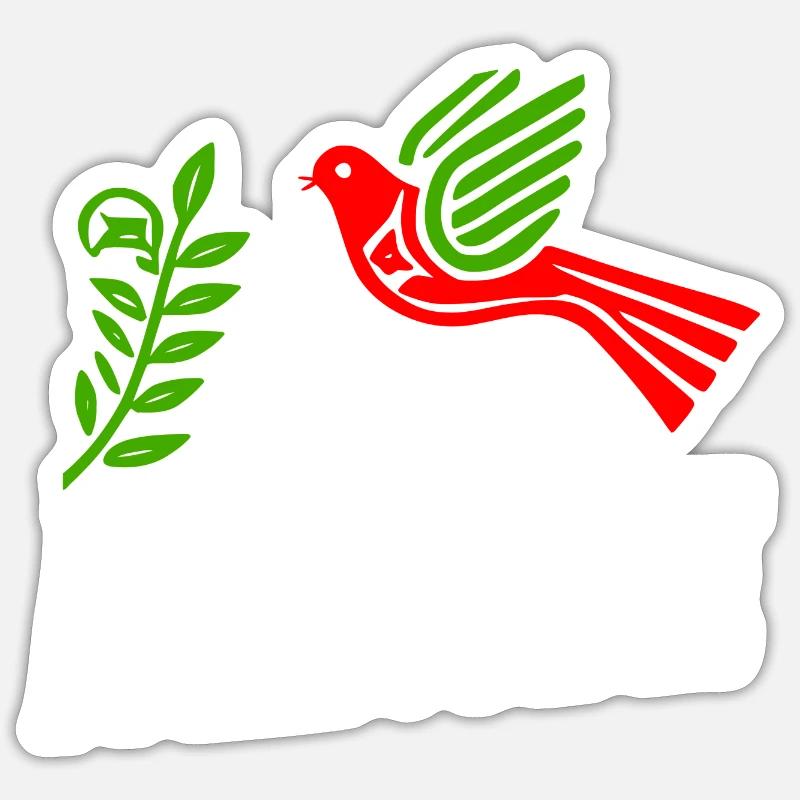 Free palestine - Sticker taille S (10 x 10 cm) - blanc mat