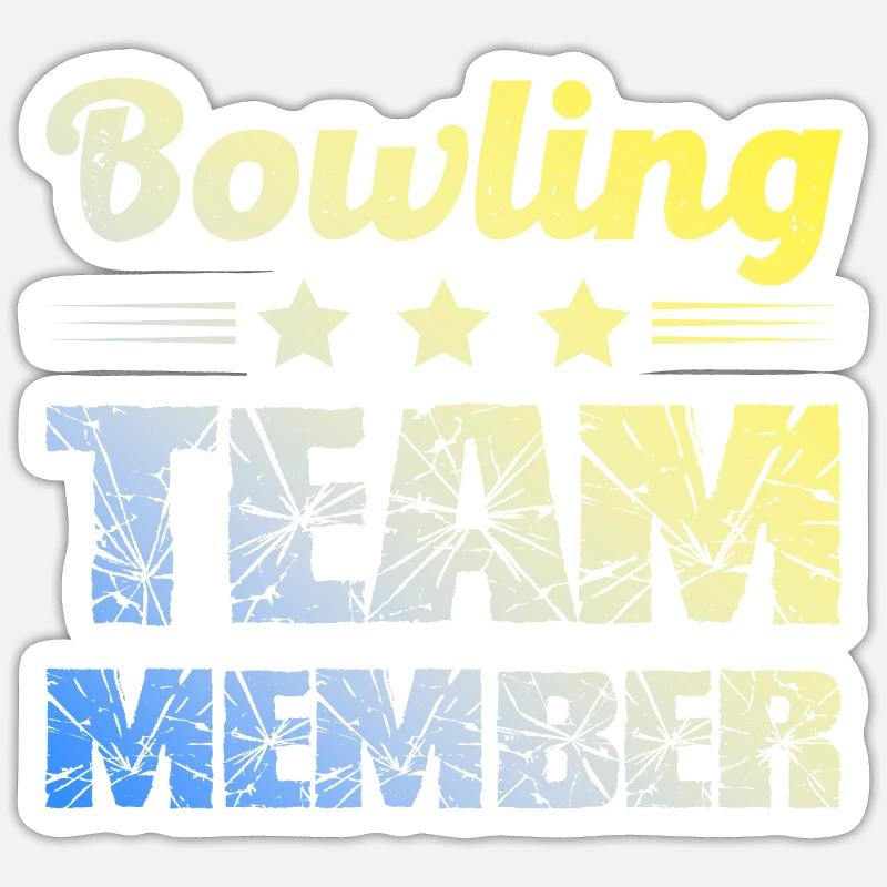 Équipe de bowling Sticker taille S (10 x 10 cm)
