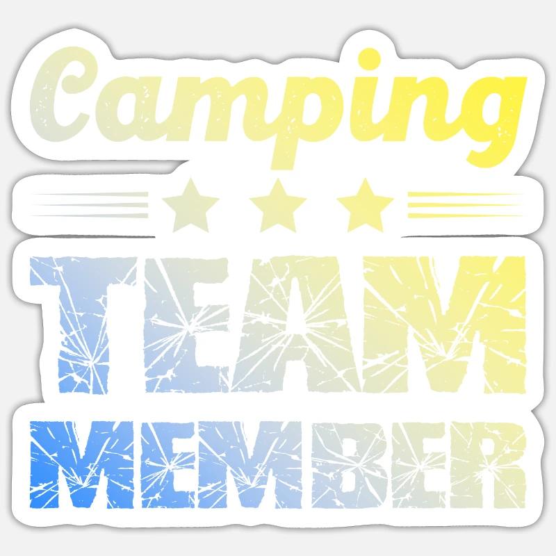 Camping Team - Sticker size S (10 x 10 cm) - white matte