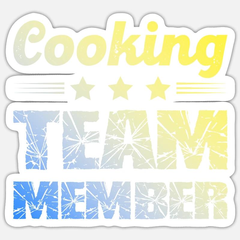 Cooking Team - Sticker size S (10 x 10 cm) - white matte