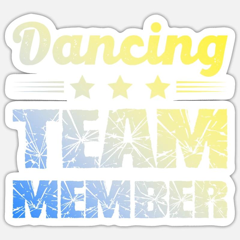Dancing Team - Sticker Größe S (10 x 10 cm) - Mattweiß