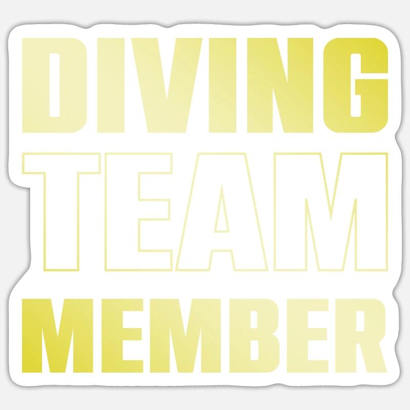 Diving Team - Sticker size S (10 x 10 cm) - white matte