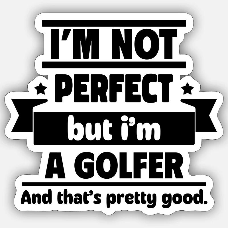Pas parfaits, mais golfeurs, ça suffit Sticker taille S (10 x 10 cm)