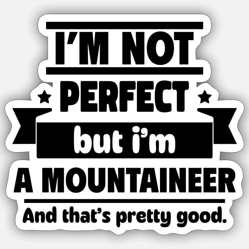 Pas parfaits, mais alpinistes, ça suffit Sticker taille S (10 x 10 cm)