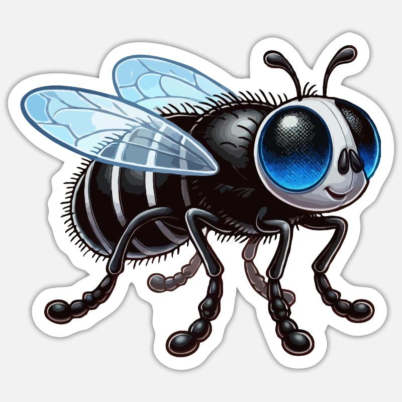 Stubenfliege Sticker Größe S (10 x 10 cm)