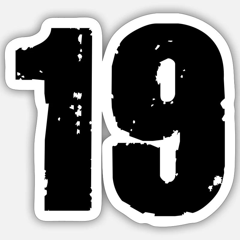 19 - Sticker size S (10 x 10 cm) - white matte