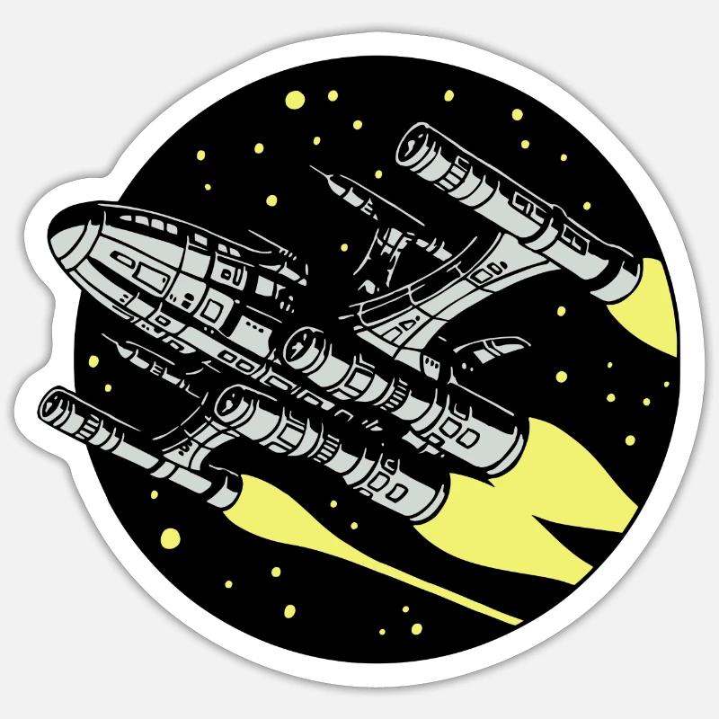 Spaceship Sticker size S (10 x 10 cm)