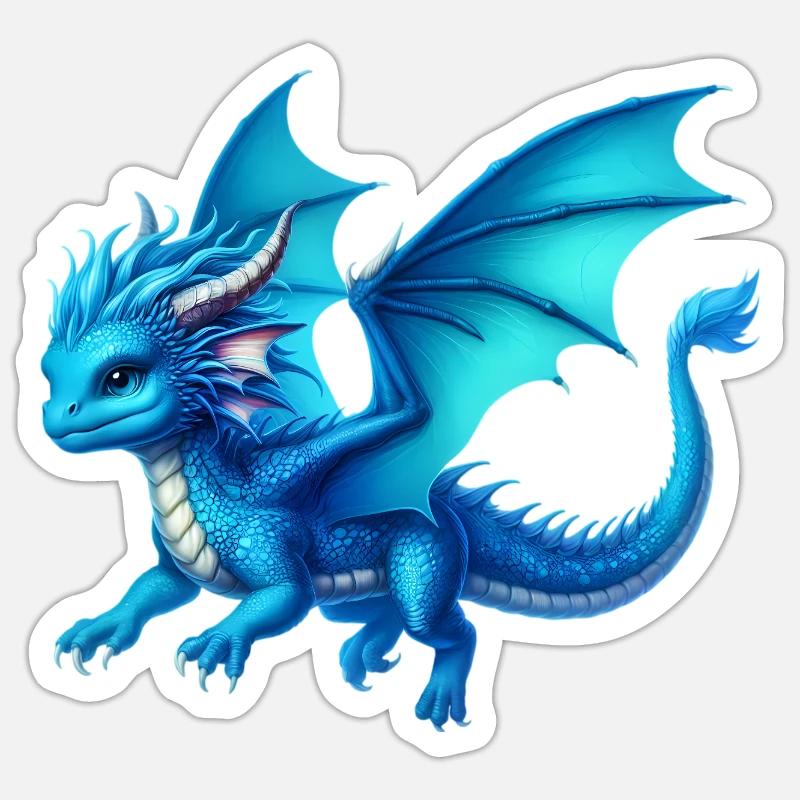 Dragon - Sticker size S (10 x 10 cm) - white matte