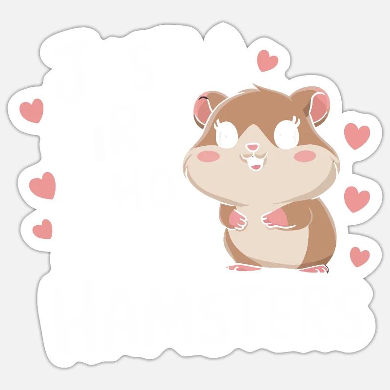 Hamster - Sticker size S (10 x 10 cm) - white matte