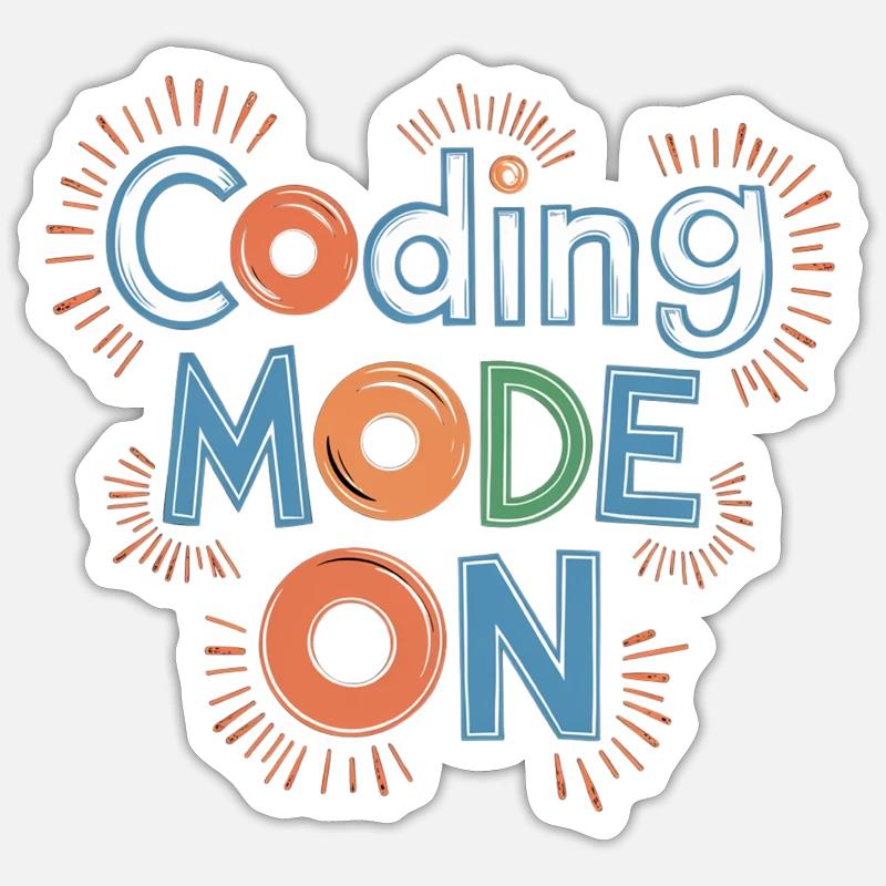 Coding Mode On 15 Sticker Größe S (10 x 10 cm)