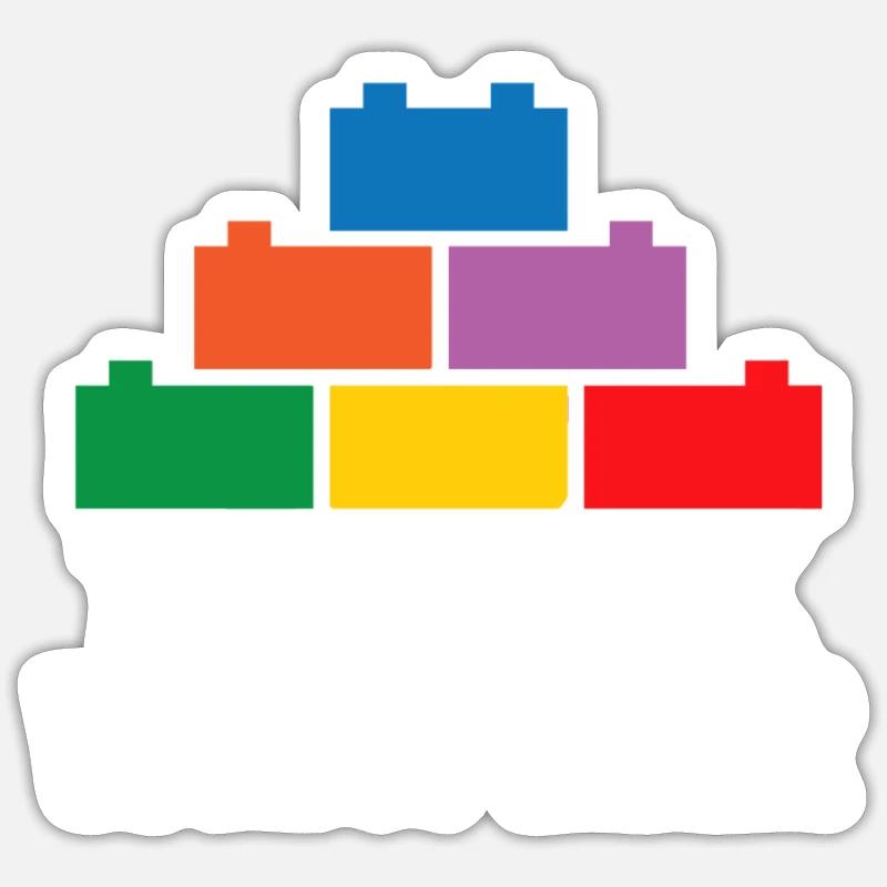 Brick Builder Brick Building Master Builder Sticker size S (10 x 10 cm)