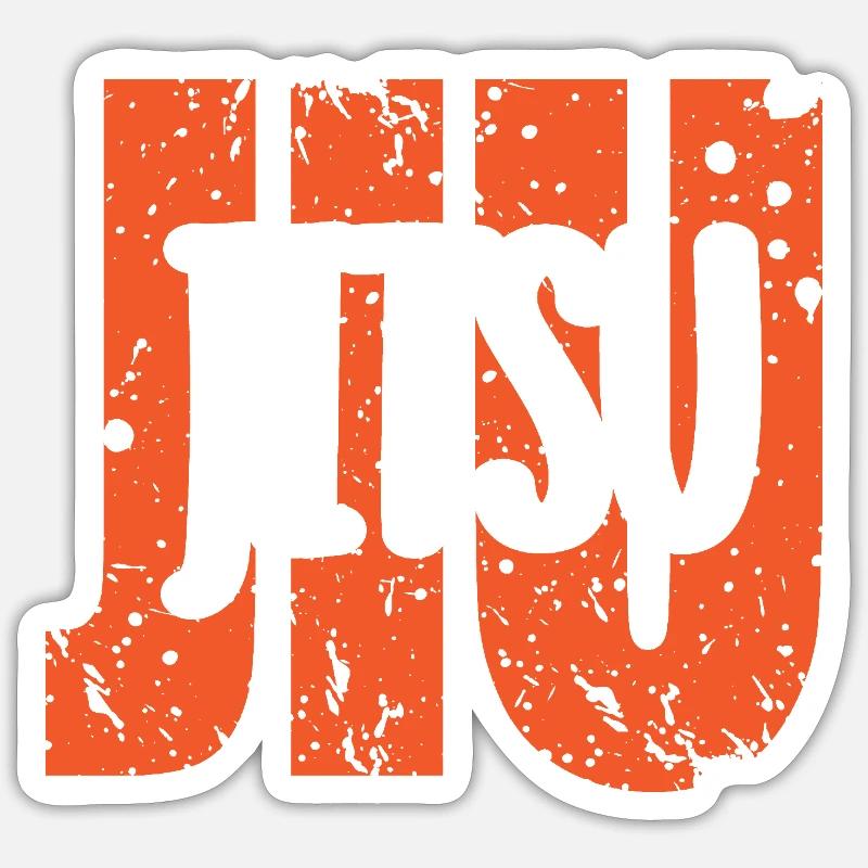 Jiu Jitsu Autodéfense - Sticker taille S (10 x 10 cm) - blanc mat