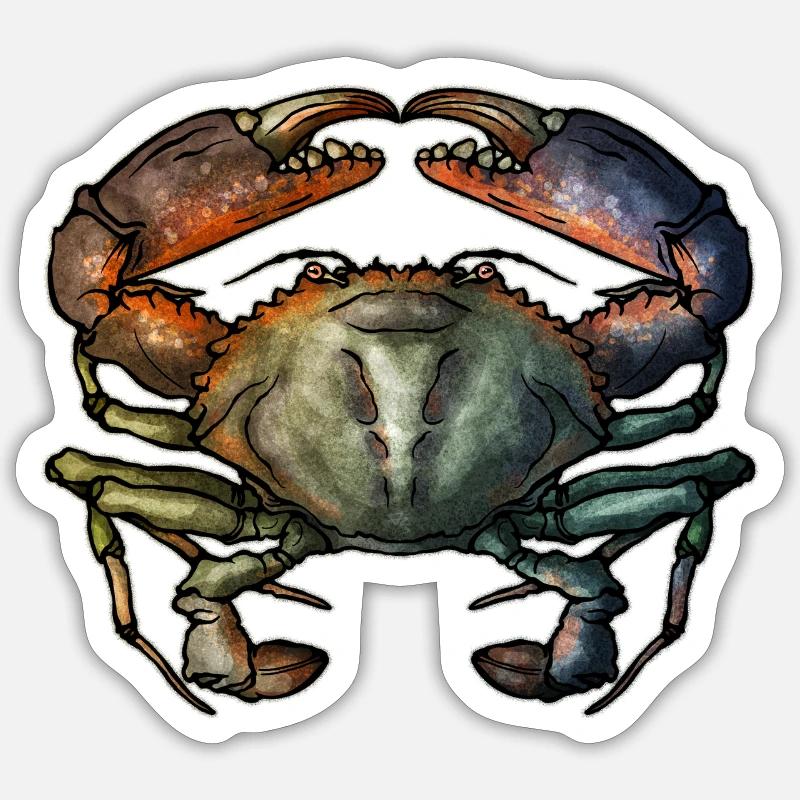 Crab - Sticker size S (10 x 10 cm) - white matte