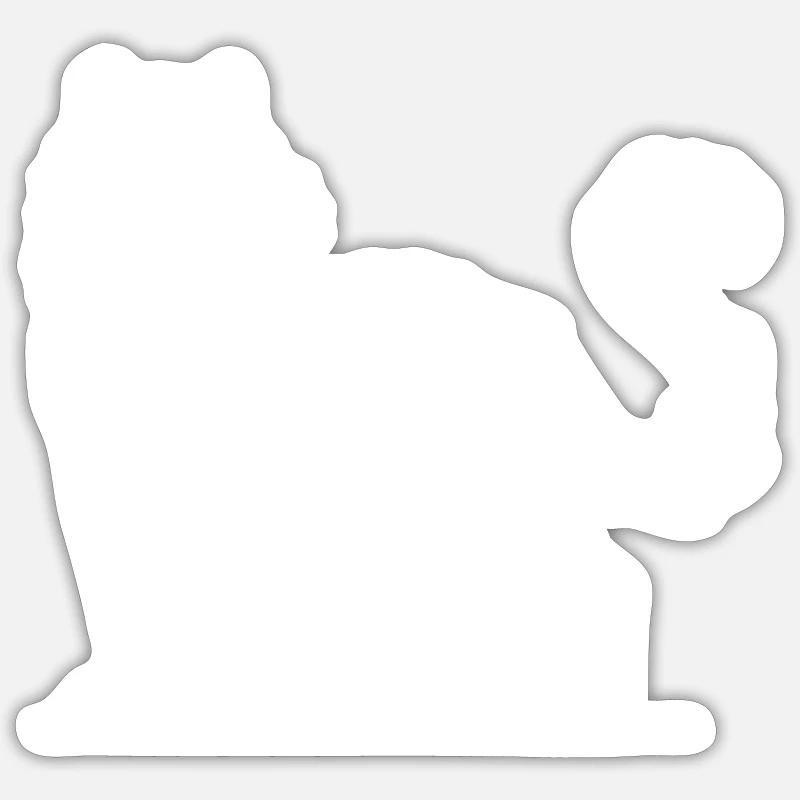 tiger - Sticker Größe S (10 x 10 cm) - Mattweiß