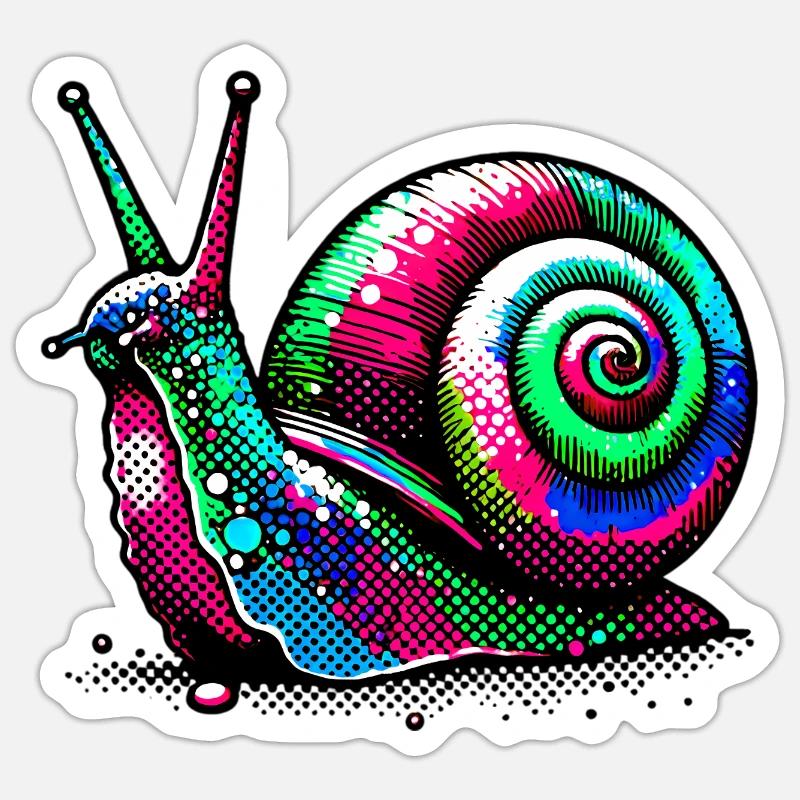Snail - Sticker size S (10 x 10 cm) - white matte