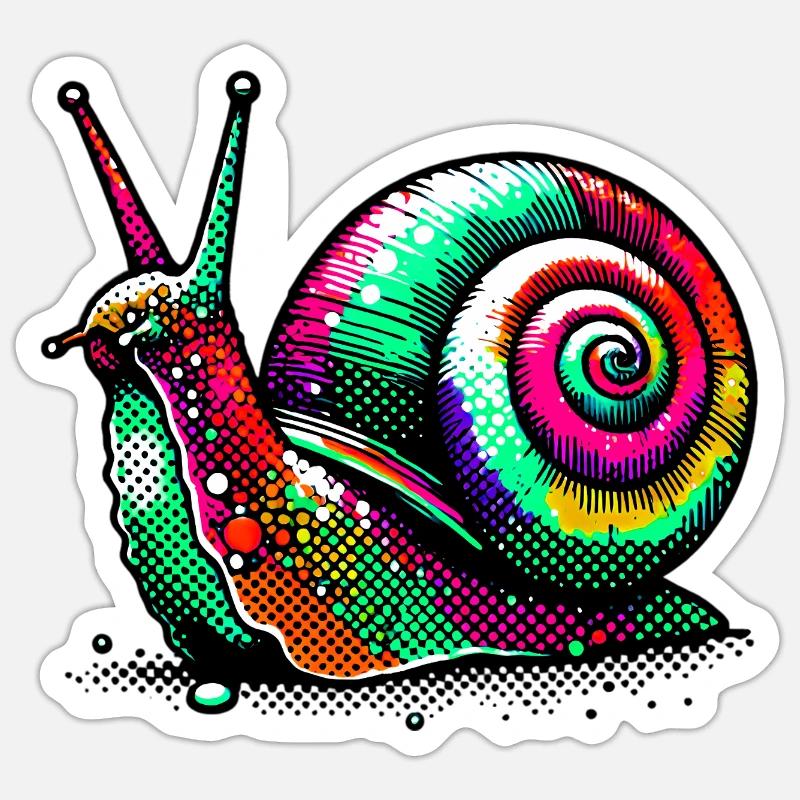 Snail - Sticker size S (10 x 10 cm) - white matte