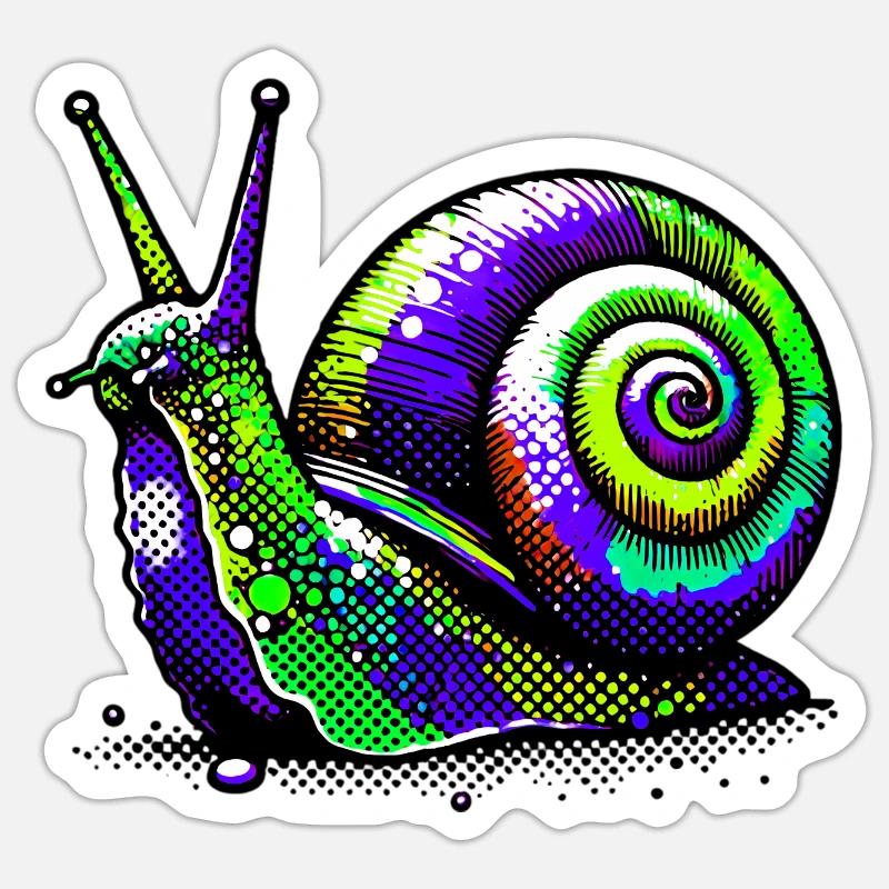 Snail - Sticker size S (10 x 10 cm) - white matte