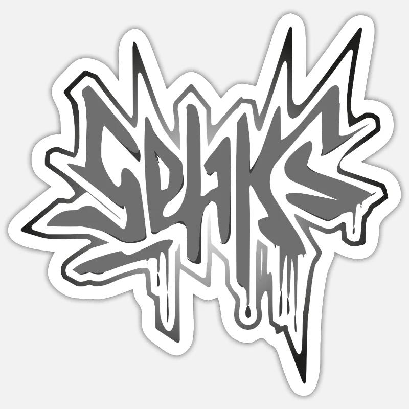 Sehks grau Sticker Größe S (10 x 10 cm)