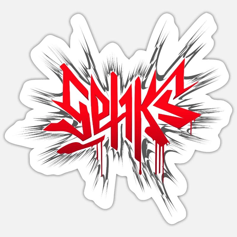 Sehks Red Explosion - Sticker size S (10 x 10 cm) - white matte