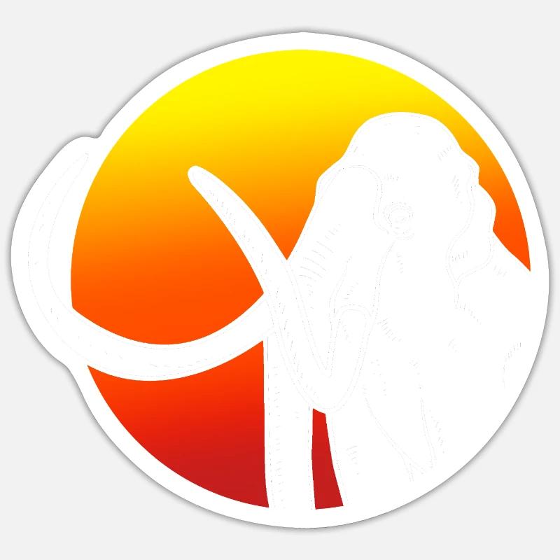 Mammoth - Sticker size S (10 x 10 cm) - white matte