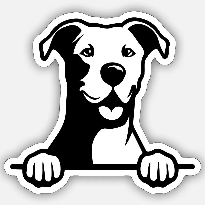 Dogue Argentin Sticker taille S (10 x 10 cm)