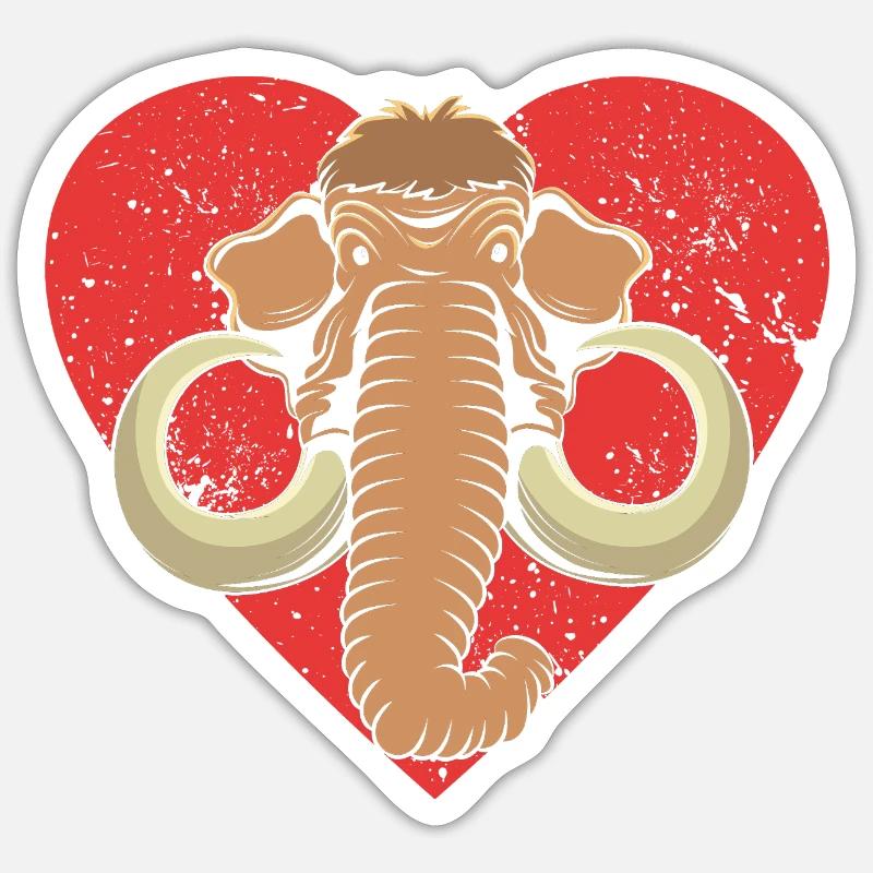 Mammoth - Sticker size S (10 x 10 cm) - white matte