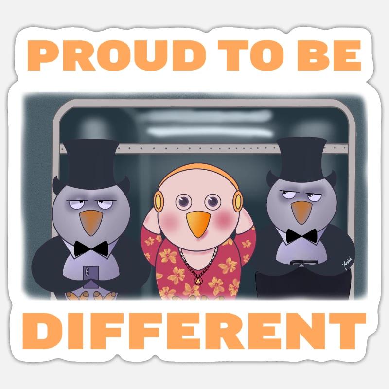 Fier d’être différent Sticker taille S (10 x 10 cm)
