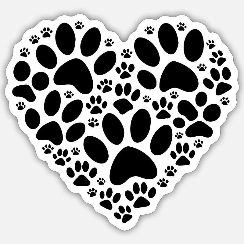 Cœur - Sticker taille S (10 x 10 cm) - blanc mat
